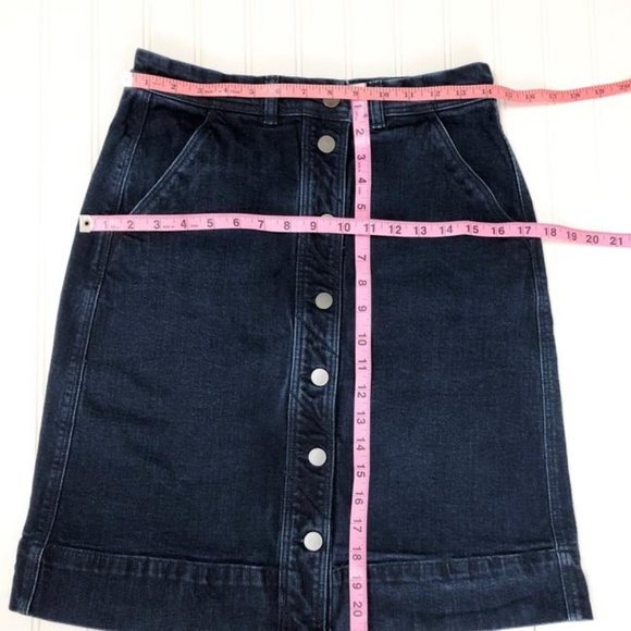 Ann Taylor Dark Wash Denim Skirt - Picture 2 of 4